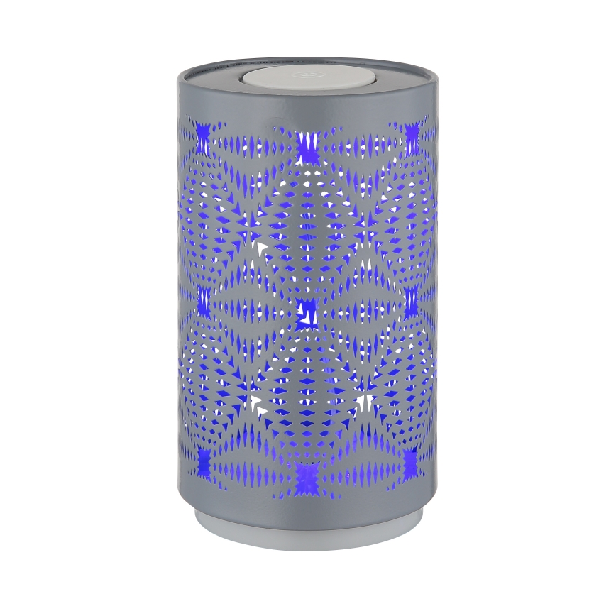 Globo - Lâmpada de mesa recarregável LED RGB com toque LED/1W/5V 500 mAh cinza