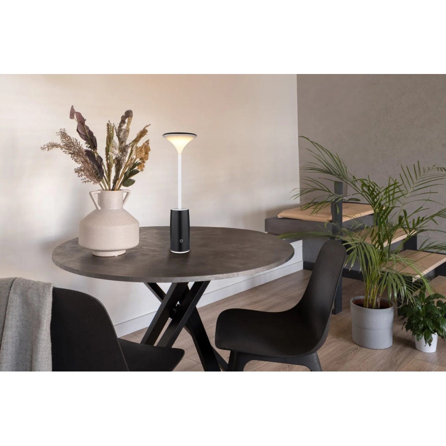 Globo - Candeeiro de mesa tátil LED com regulação LED/1,2W/3,7V 3000K 1500mAh preto