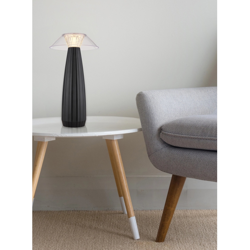 Globo 21021B - Candeeiro de mesa tátil LED com regulação LED/1W/3,7V 3000K preto