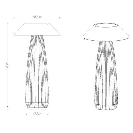 Globo 21021B - Candeeiro de mesa tátil LED com regulação LED/1W/3,7V 3000K preto
