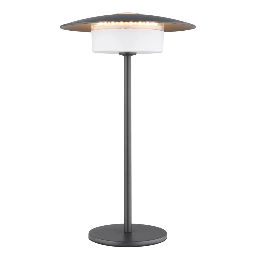 Globo - Candeeiro de Mesa Tátil Recarregável LED para Exterior LED/3W/3,7V 1800/2700/3000K IP44 1800 mAh cinzento