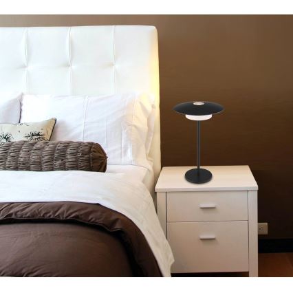 Globo - Lâmpada de mesa tátil recarregável LED para exterior LED/3W/3,7V 1800/2700/3000K IP44 1800 mAh preta