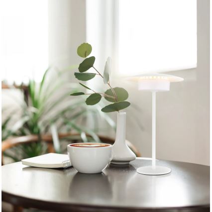 Globo - Lâmpada de mesa tátil recarregável LED para exterior LED/3W/3,7V 1800/2700/3000K IP44 1800 mAh branca