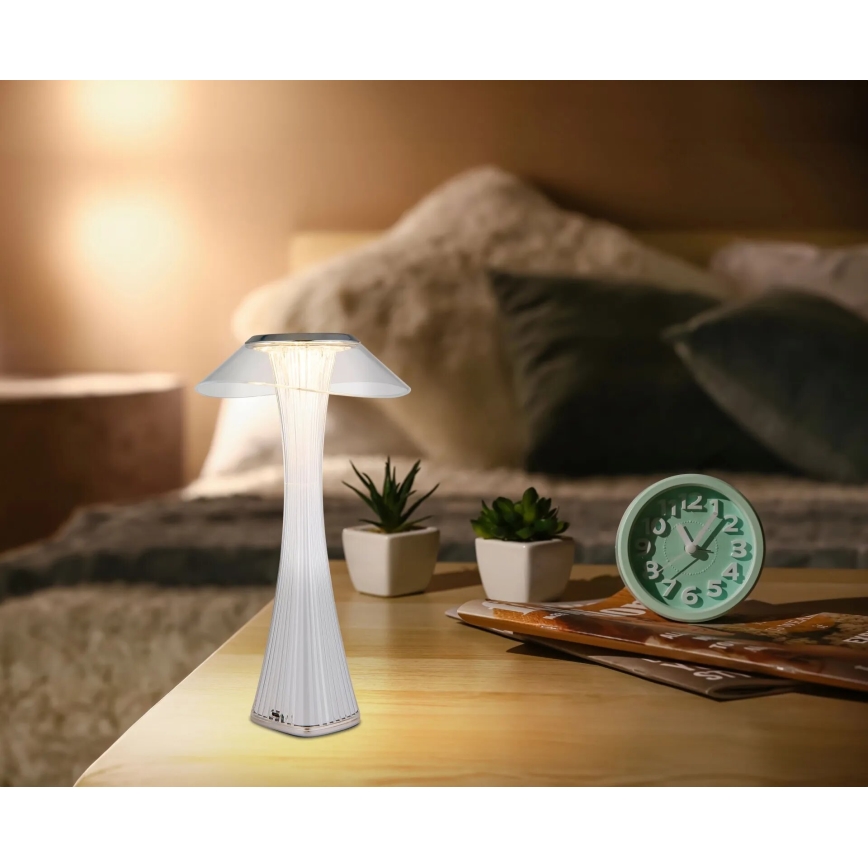 Globo -  Candeeiro de mesa LED com regulação LED/2,5W/3,7V 1200mAh 2700K/4500K/6500K branco