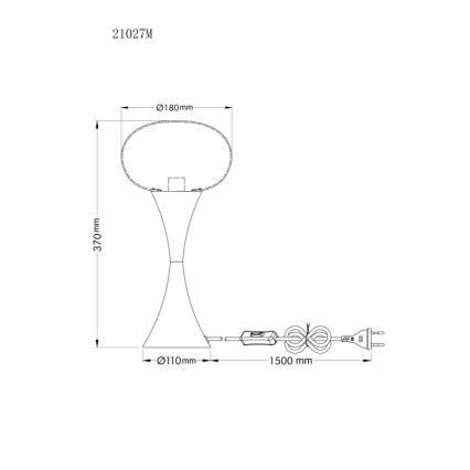 Globo - Candeeiro de mesa 1xE14/25W/230V dourado