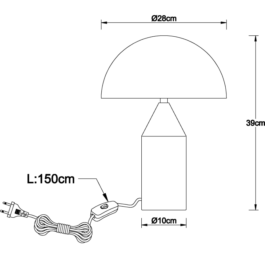 Globo - Candeeiro de mesa 2xE27/40W/230V cromado fosco