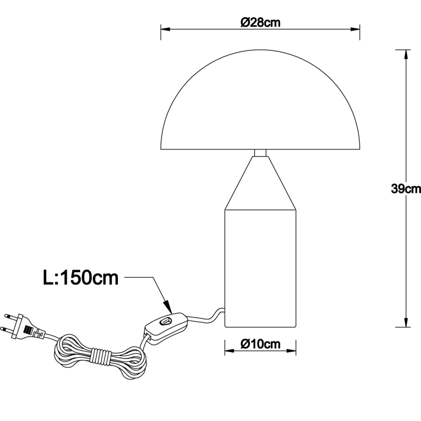Globo - Candeeiro de mesa 2xE27/40W/230V