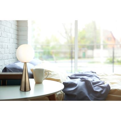 Globo - Candeeiro de mesa 1xE27/40W/230V latão