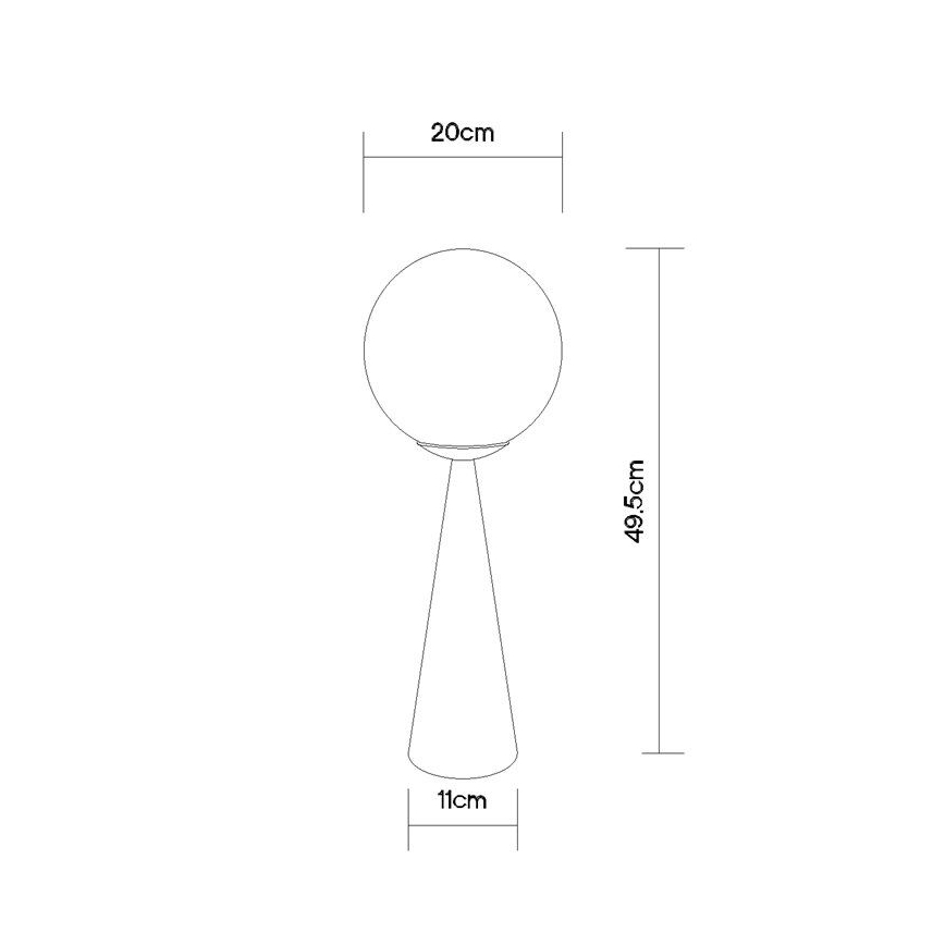 Globo - Candeeiro de mesa 1xE27/40W/230V latão