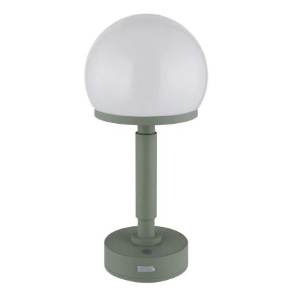 Globo - Candeeiro de mesa tátil LED com regulação LED/2,5W/5V 1800mAh 2800K verde