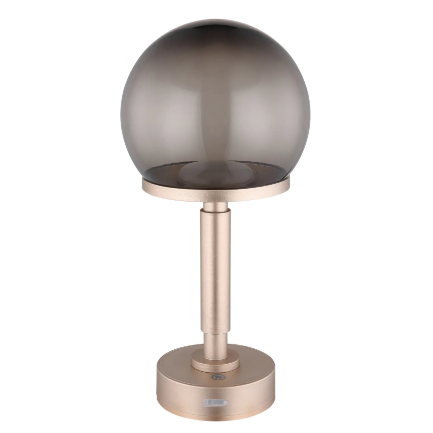 Globo - Candeeiro de mesa LED tátil com regulação LED/2,5W/5V 1800mAh 2700/4000/6500K Rosa dourado