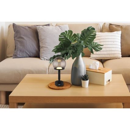 Globo - Candeeiro de mesa LED tátil com regulação LED/2,5W/5V 1800mAh 2700/4000/6500K preto