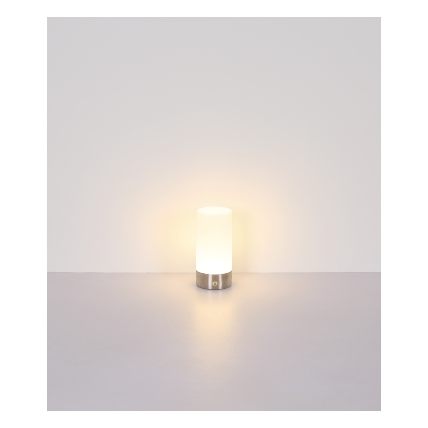 Globo - Lâmpada de mesa exterior tátil dimmável LED RGBW LED/1,8W/5V 1500 mAh IP44 cromo fosco