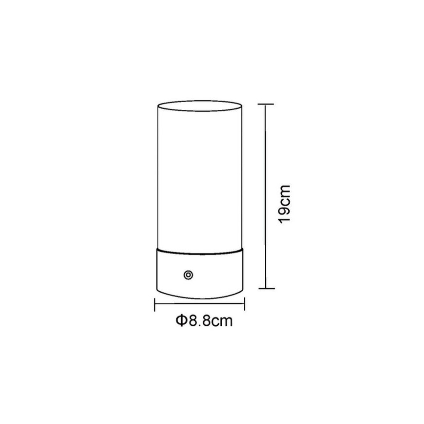 Globo - Lâmpada de mesa exterior tátil LED RGBW regulável LED/1,8W/5V 1500 mAh preta