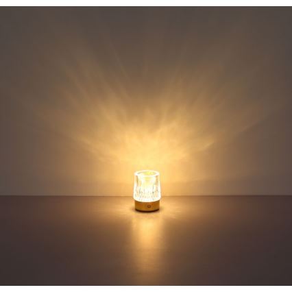 Globo - Lâmpada de mesa tátil LED regulável LED/1W/5V 3000K 1200 mAh dourada