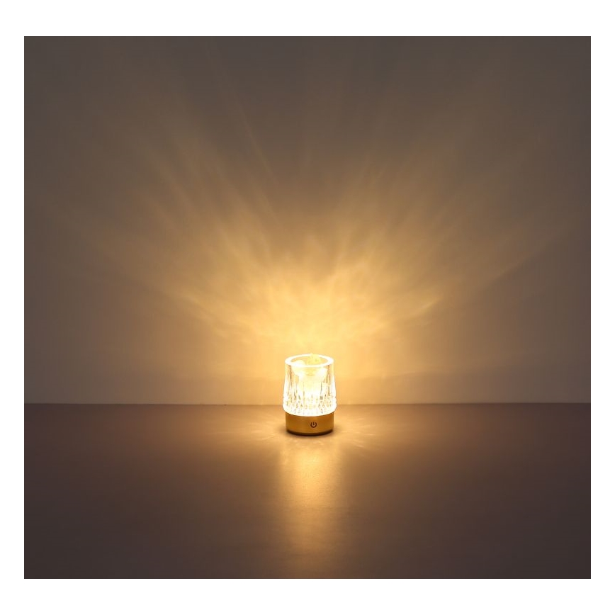 Globo - Lâmpada de mesa tátil LED regulável LED/1W/5V 3000K 1200 mAh dourada