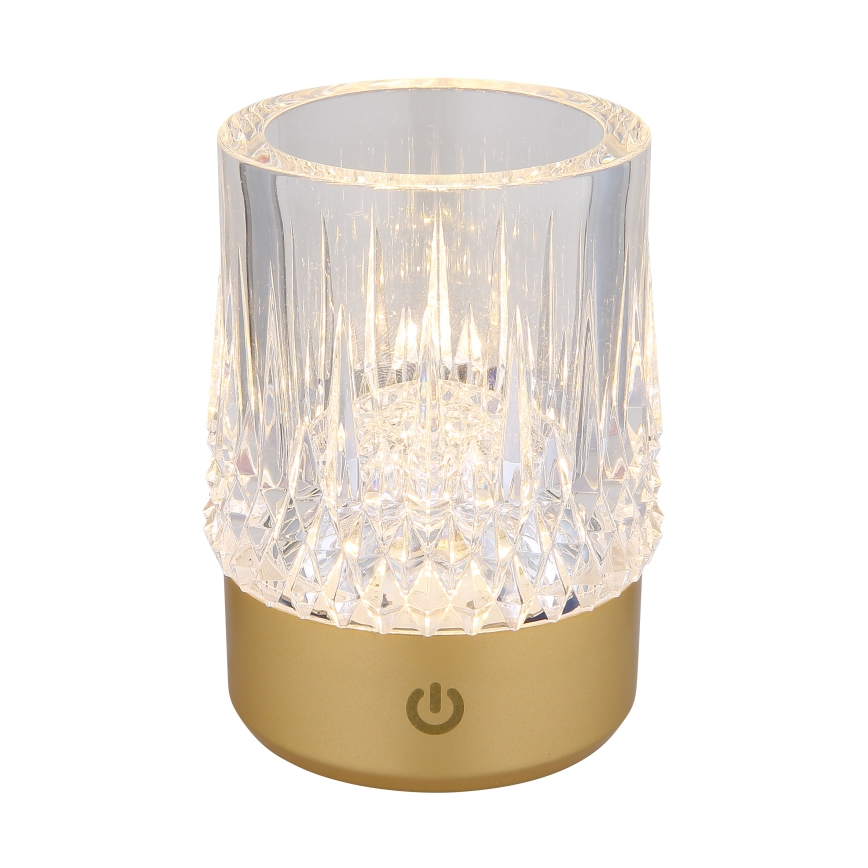 Globo - Lâmpada de mesa tátil LED regulável LED/1W/5V 3000K 1200 mAh dourada