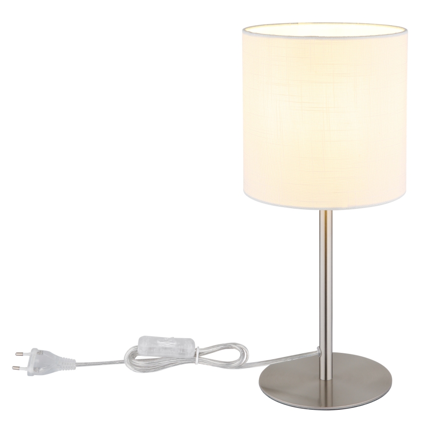 Globo - Candeeiro de mesa 1xE27/40W/230V branco