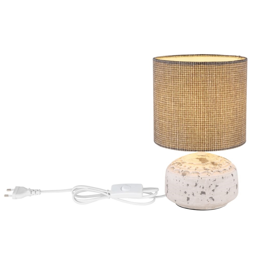 Globo - Candeeiro de mesa 1xE14/40W/230V cinzento/cerâmica