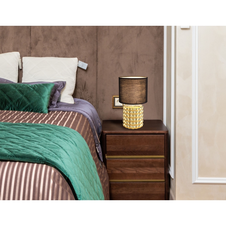 Globo - Candeeiro de mesa 1xE14/40W/230V preto/dourada