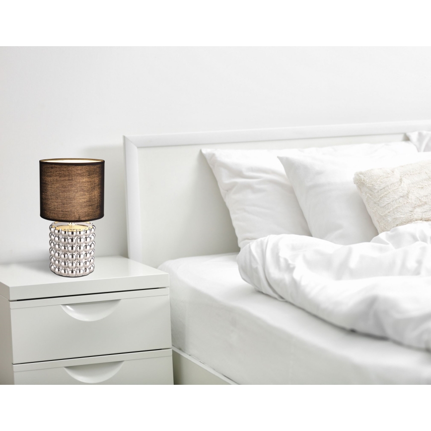 Globo - Candeeiro de mesa 1xE14/40W/230V preto/prateado