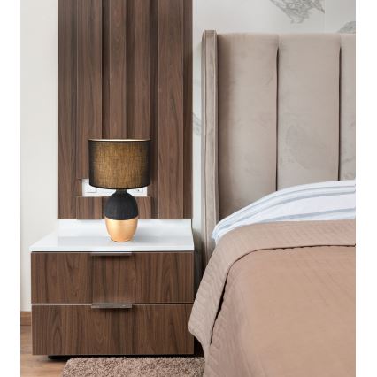 Globo - Candeeiro de mesa 1xE14/40W/230V preto