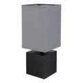 Globo 21628ALU - Candeeiro de mesa VALENTINO 1xE27/7W/230V preto/antracite