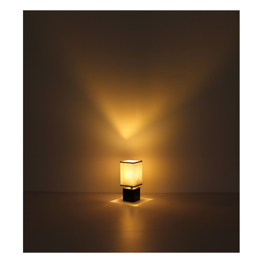 Globo 21628ALU - Candeeiro de mesa VALENTINO 1xE27/7W/230V preto/antracite