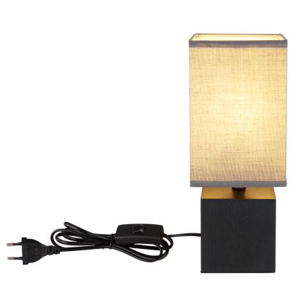 Globo 21628ALU - Candeeiro de mesa VALENTINO 1xE27/7W/230V preto/antracite