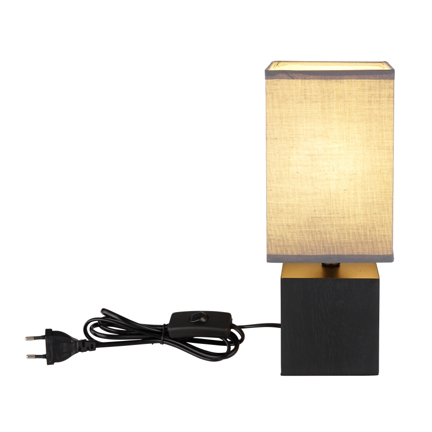 Globo 21628ALU - Candeeiro de mesa VALENTINO 1xE27/7W/230V preto/antracite