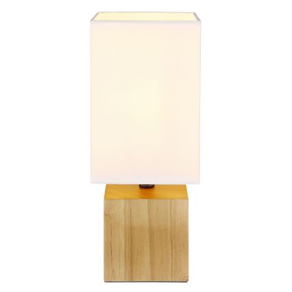 Globo - Candeeiro de mesa 1xE27/7W/230V branco/castanho