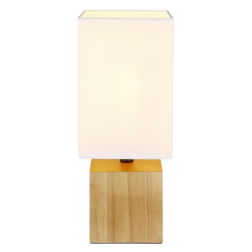 Globo - Candeeiro de mesa 1xE27/7W/230V branco/castanho