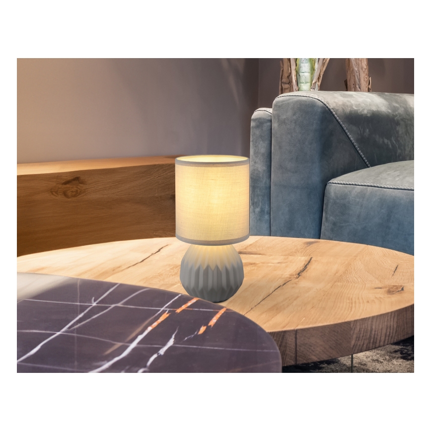 Globo - Candeeiro de mesa 1xE14/40W/230V cinzento