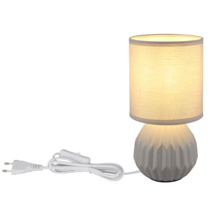 Globo - Candeeiro de mesa 1xE14/40W/230V cinzento