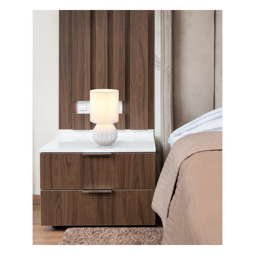 Globo - Candeeiro de mesa 1xE14/40W/230V branco