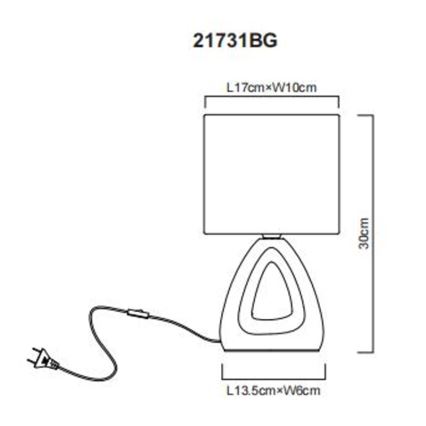 Globo - Candeeiro de mesa 1xE14/40W/230V verde