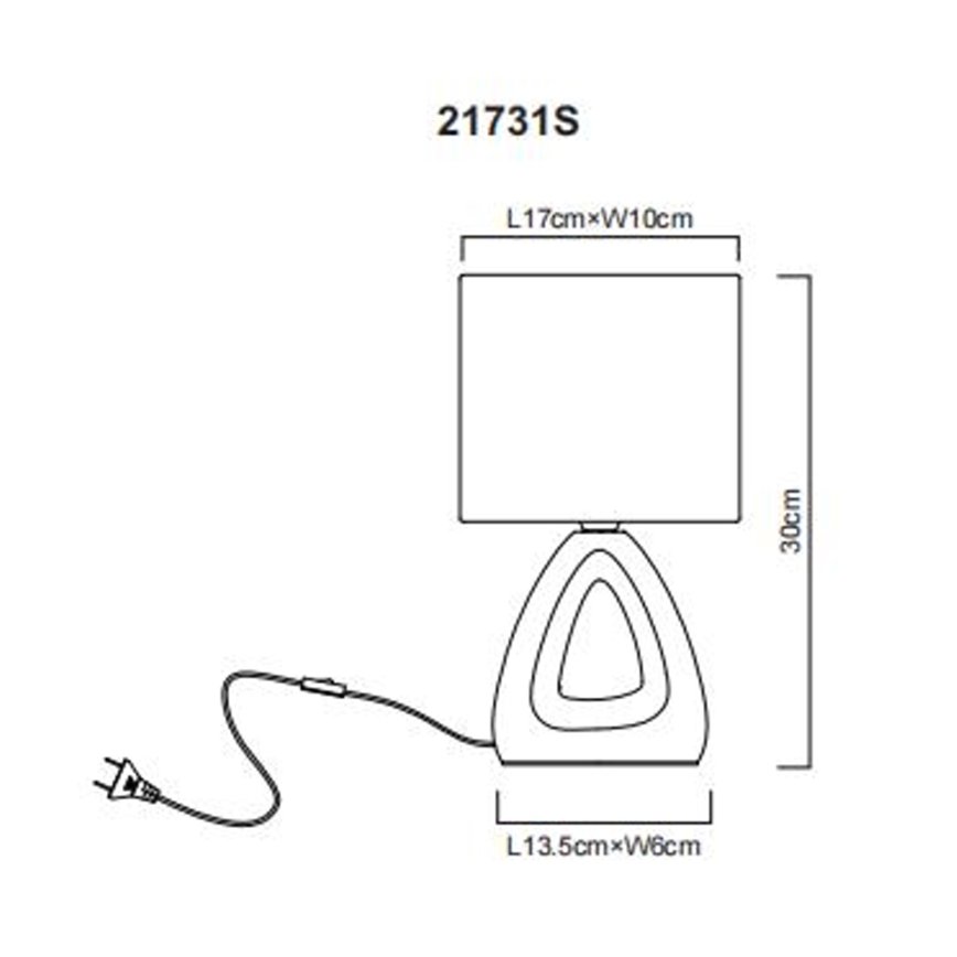 Globo - Candeeiro de mesa 1xE14/40W/230V preto