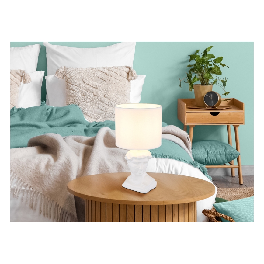 Globo - Candeeiro de mesa 1xE14/40W/230V branco