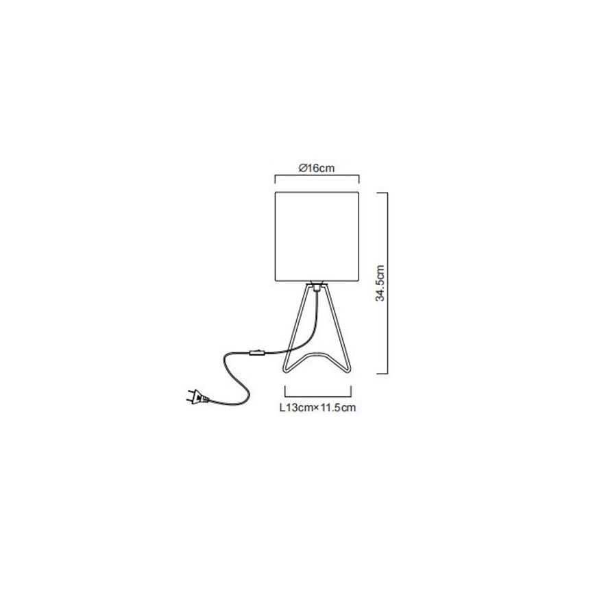 Globo - Candeeiro de mesa 1xE14/40W/230V preto