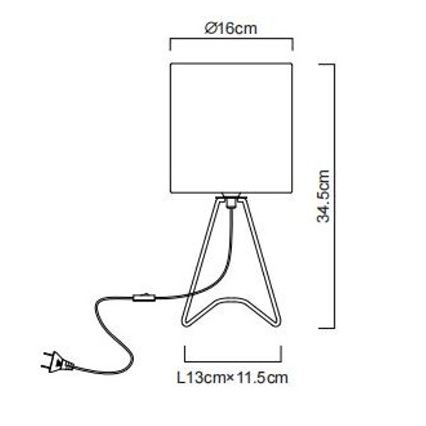 Globo - Candeeiro de mesa 1xE14/40W/230V branco