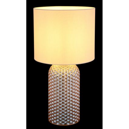 Globo - Candeeiro de mesa 1xE27/60W/230V bege