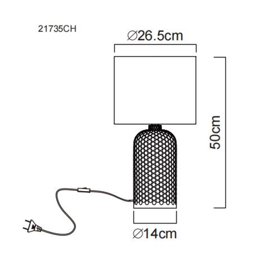 Globo - Candeeiro de mesa 1xE27/60W/230V bege