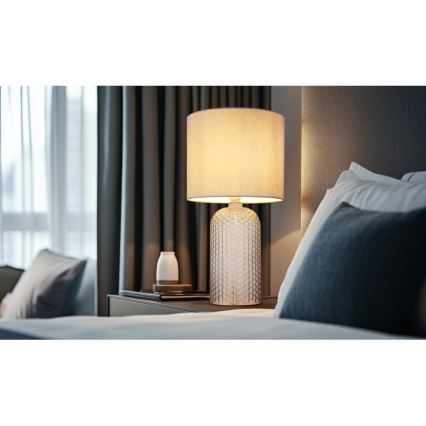 Globo - Candeeiro de mesa 1xE27/60W/230V cinzento