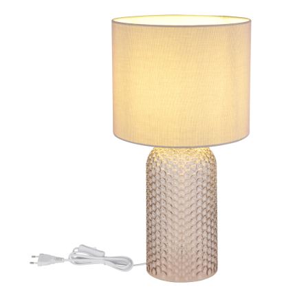 Globo - Candeeiro de mesa 1xE27/60W/230V cinzento