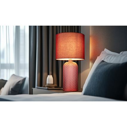 Globo - Candeeiro de mesa 1xE27/60W/230V vermelho