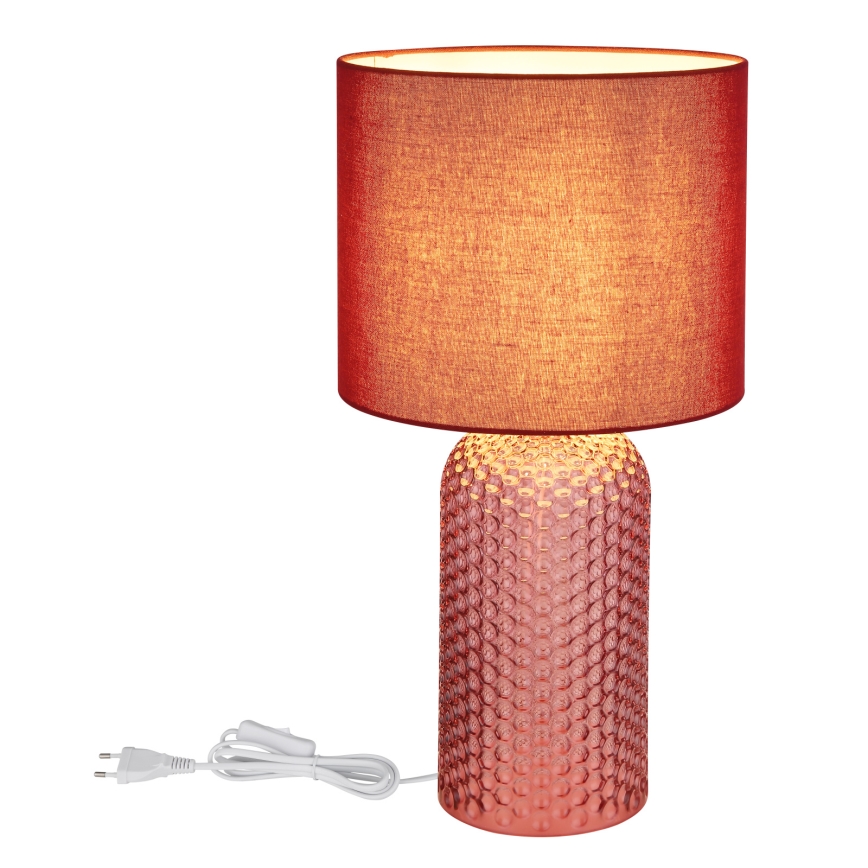 Globo - Candeeiro de mesa 1xE27/60W/230V vermelho