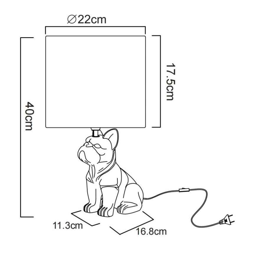 Globo - Candeeiro de mesa 1xE27/60W/230V