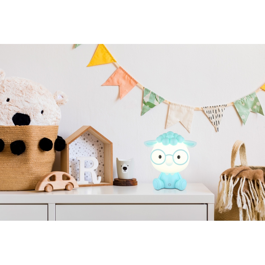 Globo - Lâmpada noturna infantil recarregável LED dimmerizável LED/1W/5V 500 mAh azul