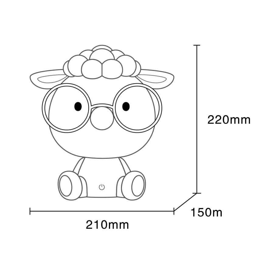 Globo - Lâmpada de noite infantil recarregável LED dimmerizável LED/1W/5V 500 mAh rosa
