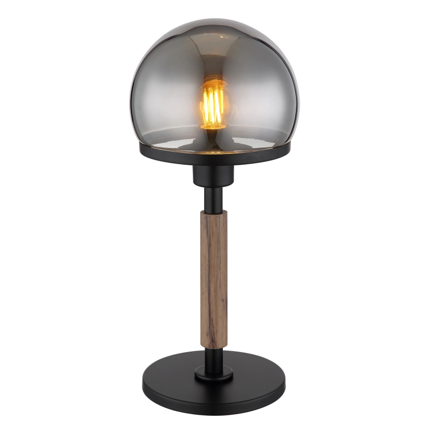 Globo - Candeeiro de mesa 1xE27/40W/230V preto/castanho